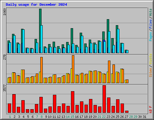 Daily usage for December 2024