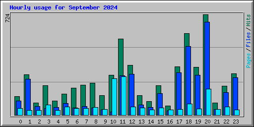 Hourly usage for September 2024