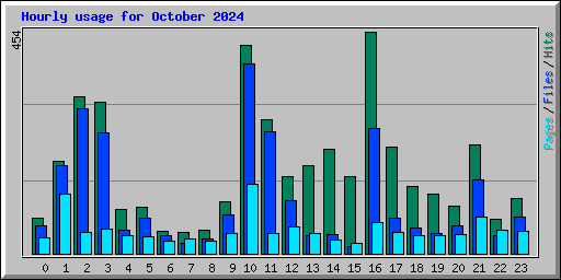 Hourly usage for October 2024