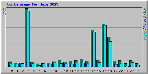 Hourly usage for July 2025