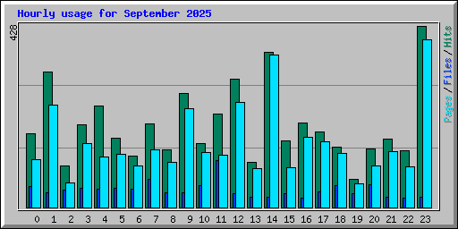 Hourly usage for September 2025
