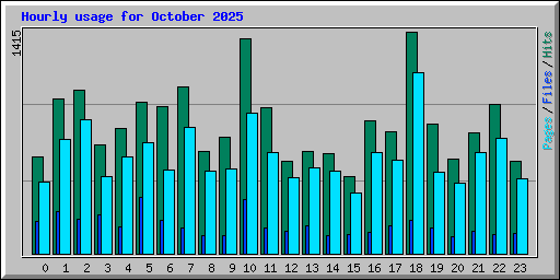 Hourly usage for October 2025