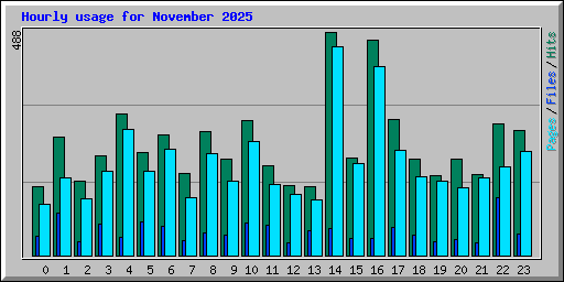 Hourly usage for November 2025