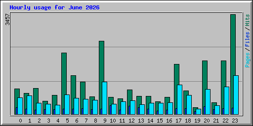 Hourly usage for June 2026