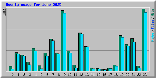 Hourly usage for June 2025