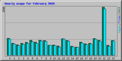Hourly usage for February 2026