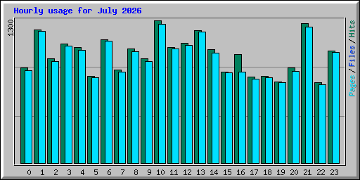 Hourly usage for July 2026