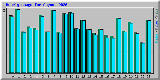 Hourly usage for August 2026